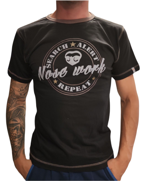 T-shirt uomo Nosework - Search, Alert, Repeat