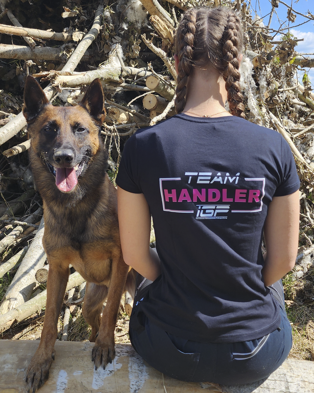 T-shirt donna Team Handler